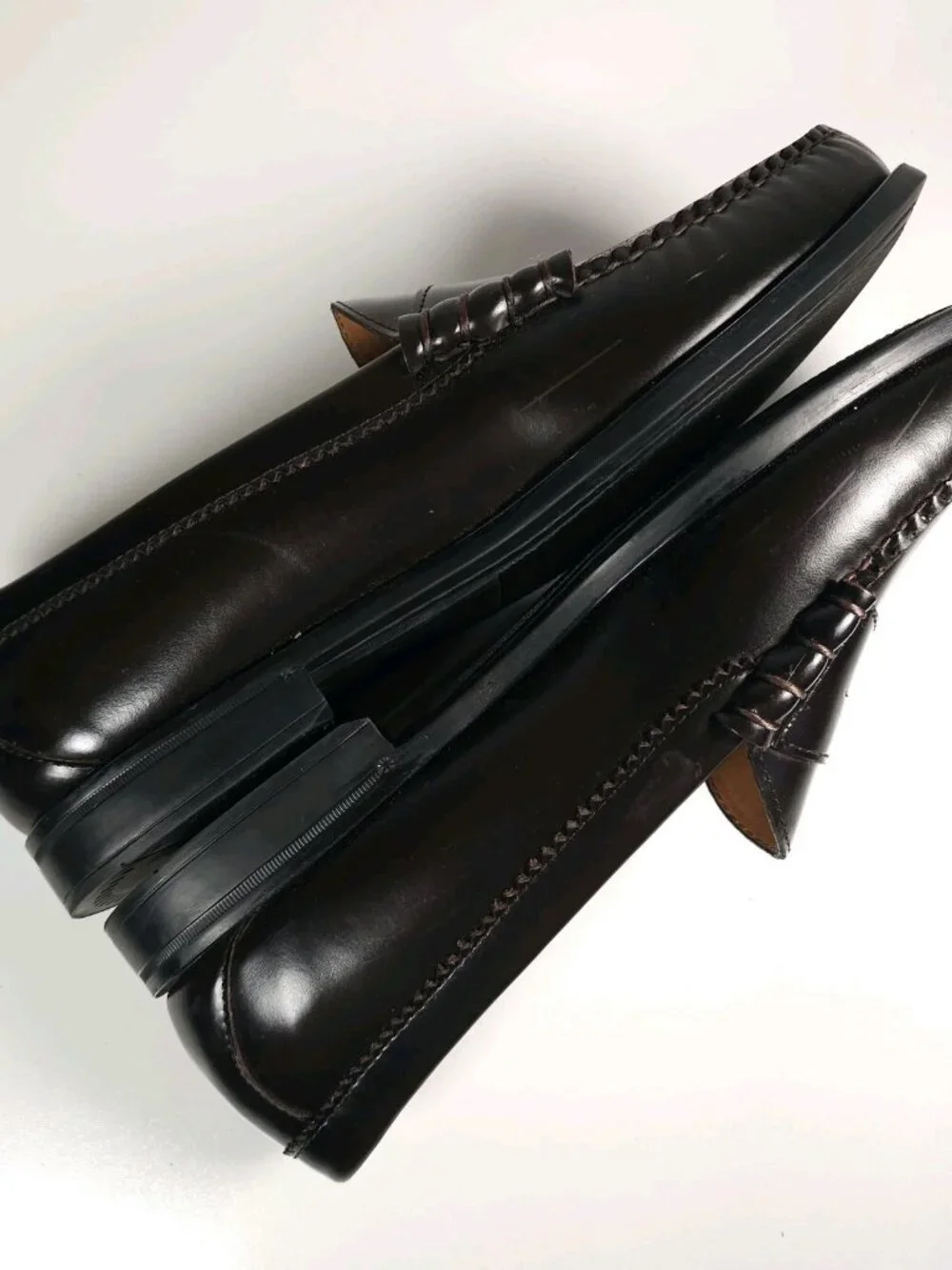 J. CREW Brown Camden Leather Loafers Rubber Soles Superior Boots & Shoes Size 11
